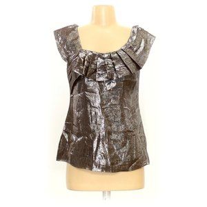 Yoana Baraschi Bronze Metallic Blouse